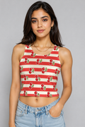 Cherry Picnic Crop Tank