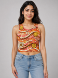 Happy Waves Crop Tank