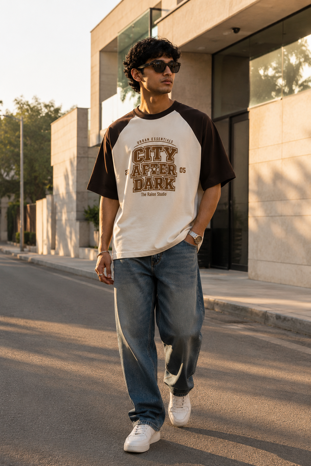 CITY AFTER DARK - Unisex Oversized Raglan