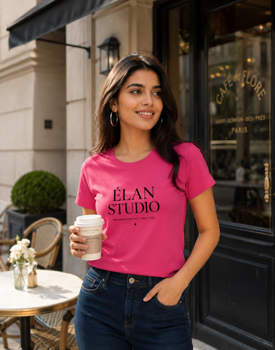 ÉLAN STUDIO – Premium Minimalist Women's Graphic T-Shirt