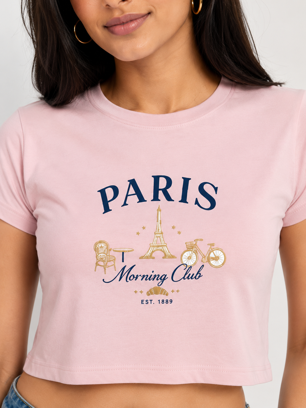 Paris Morning Club Women's Crop Top