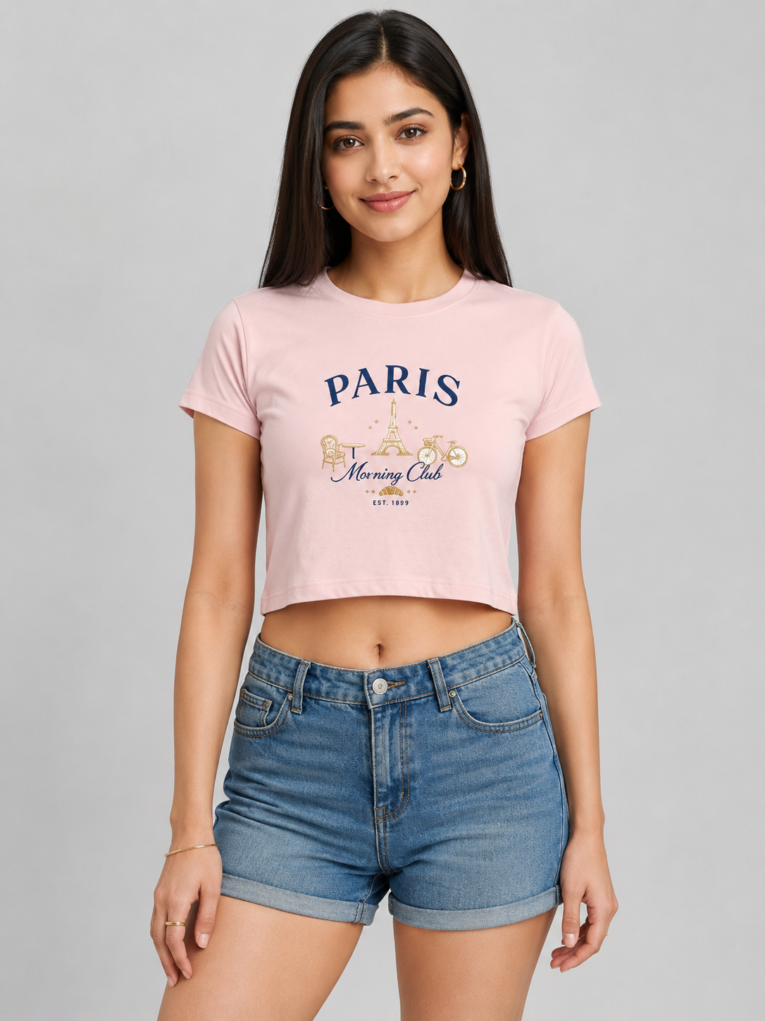 Paris Morning Club Women's Crop Top