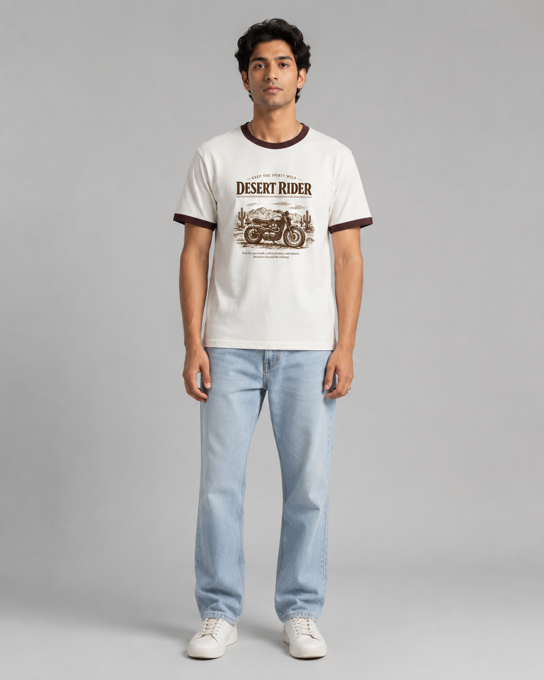 Desert Rider Vintage Ringer T-Shirt for Men