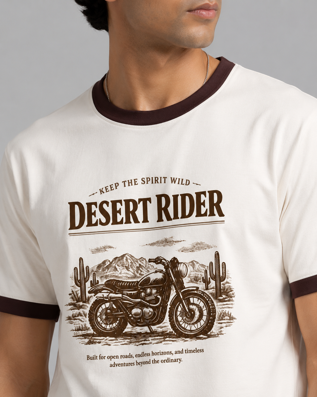 Desert Rider Vintage Ringer T-Shirt for Men