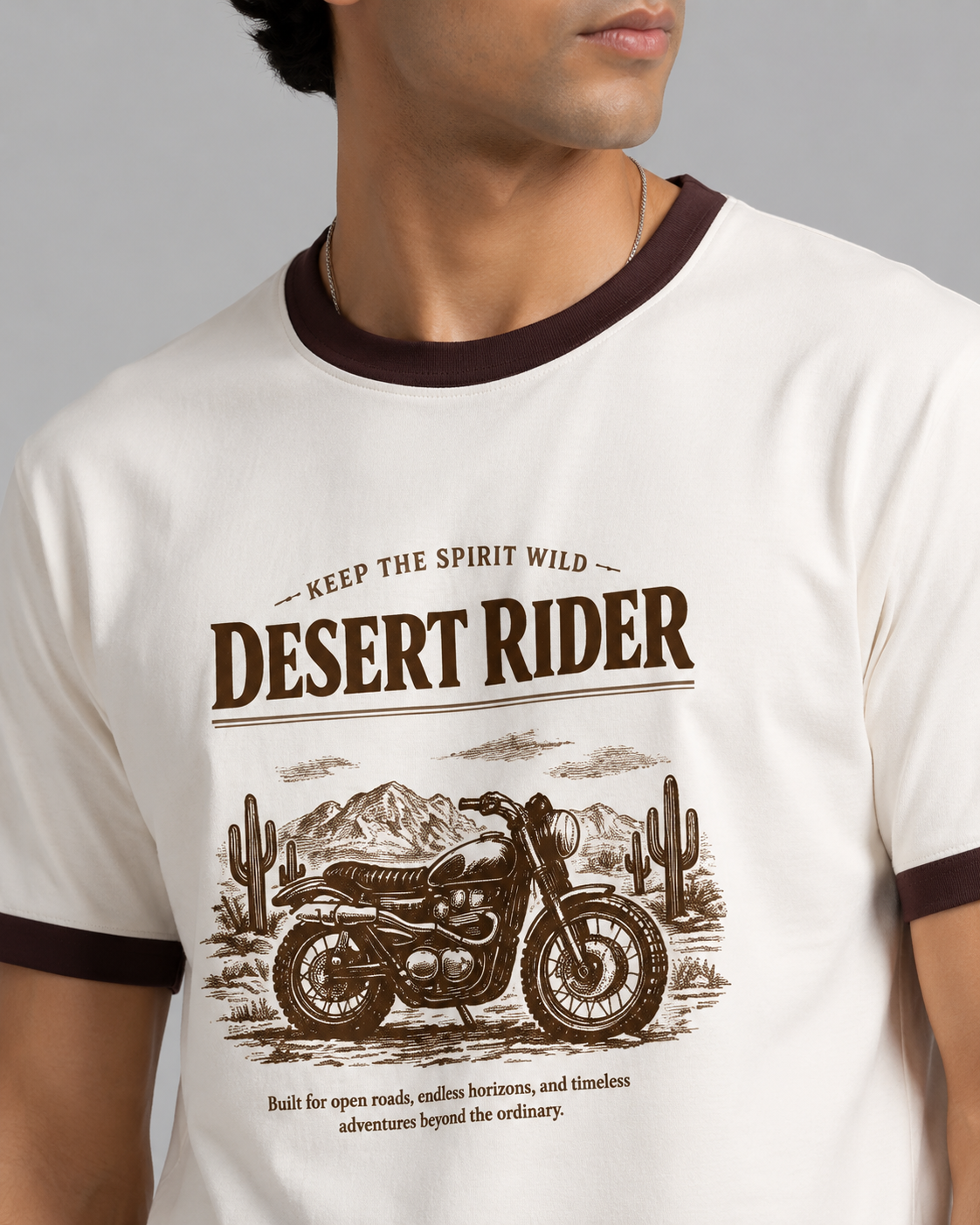 Desert Rider Vintage Ringer T-Shirt for Men