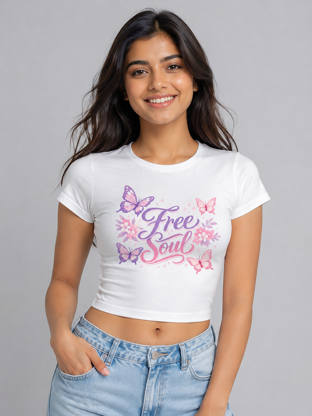 Free Soul Butterfly Baby Tee