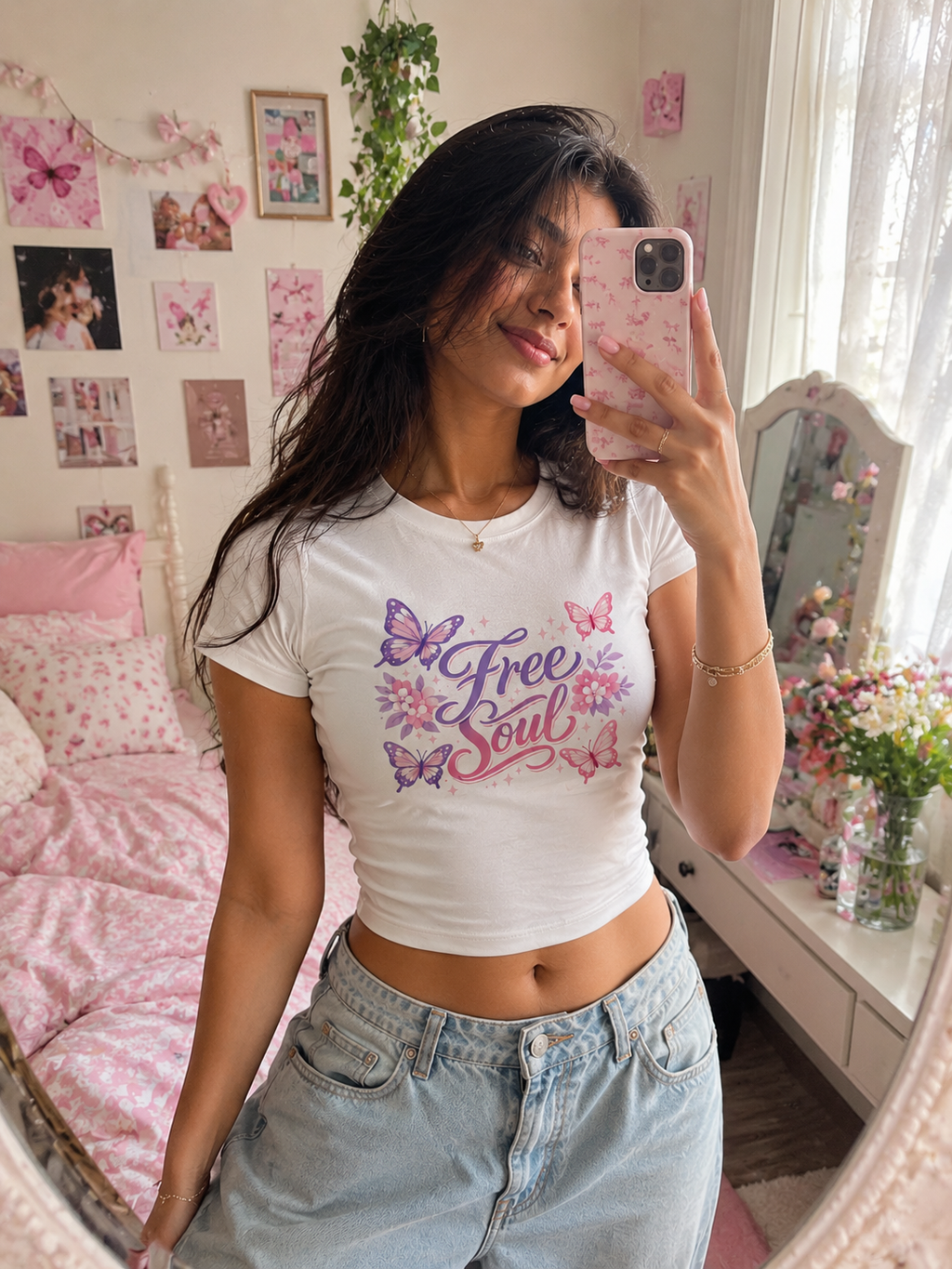 Free Soul Butterfly Baby Tee