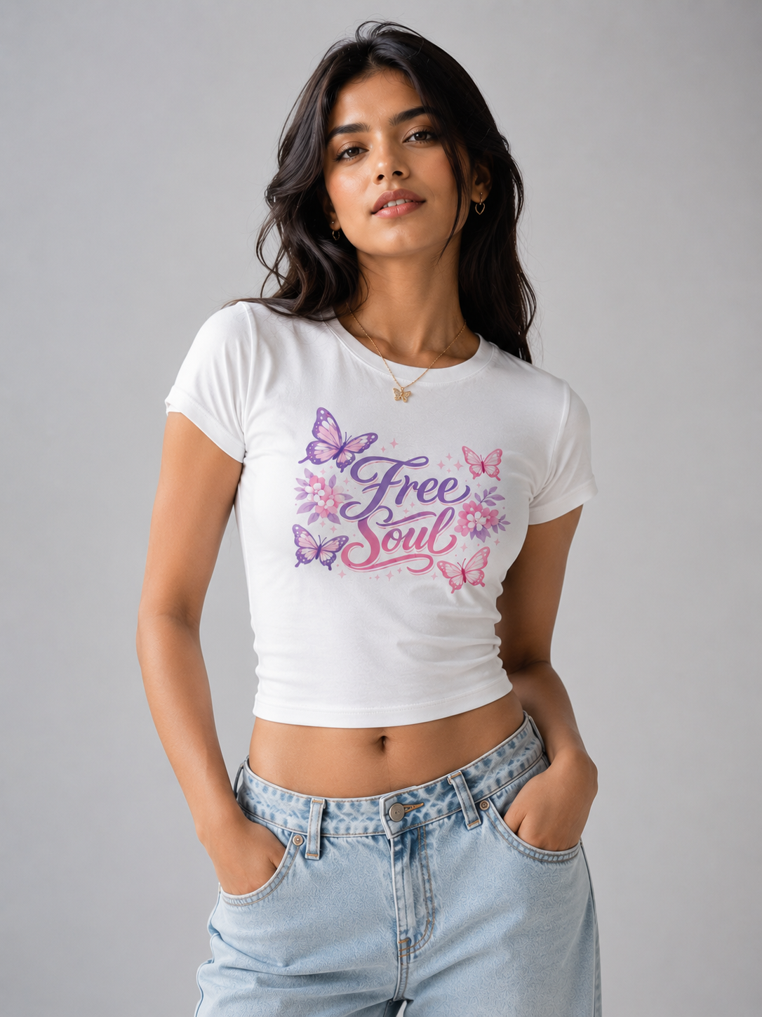 Free Soul Butterfly Baby Tee